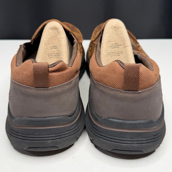 Skechers Shoes Mens 14 Dark Brown Leather Extra Wide Fit Slip On 66146EWW - Picture 3 of 9